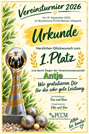 Vereinsmeisterschaft am 19. September 2026